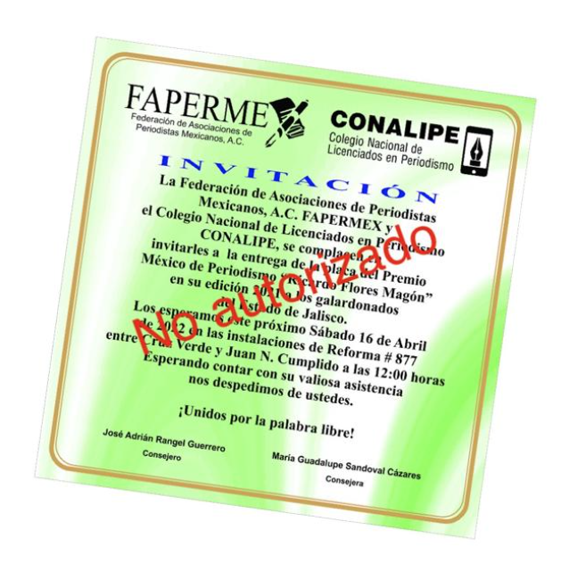 SUSPENDEN ENTREGA DE PLACAS DEL PREMIO MÉXICO DE PERIODISMO 2021 EN GUADALAJARA￼